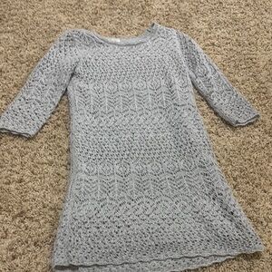 Gray Lace Knit dress